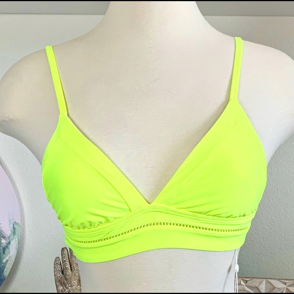 Neon Yellow Bikini Top PilyQ Kylie Fit